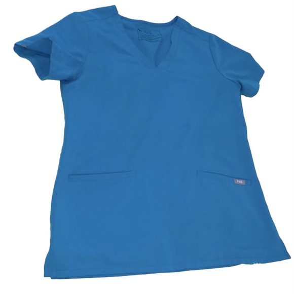 FIGS technical collection turquoise top Nurses scrub top size xsmall - Picture 1 of 5